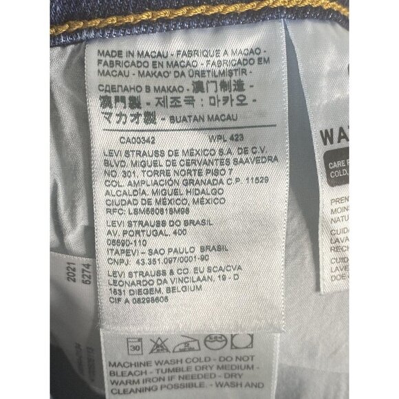 Levi's Premium Wedgie Straight Fit Salsa Charleston Outlasted Dark Wash 23X28 - Picture 9 of 13